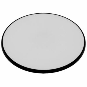 Tischplatte Metall gebürstet, 85cm, Sevelit / ohne Schirmloch / ohne Adapterplatte