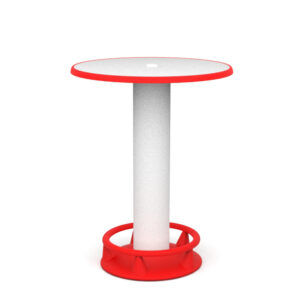 Stehtisch Quick-Table rot-weiß