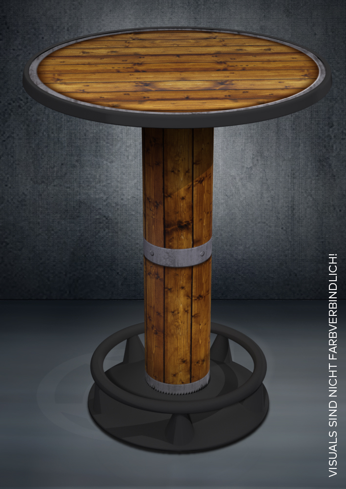 Stehtisch Quick-Table Holzfassoptik 2