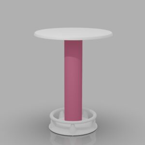Stehtisch Quick-Table Pink/weiß